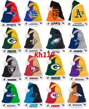 NFL,MLB ,NBA Team Holiday Christmas Santa Hat-Pick your Team!