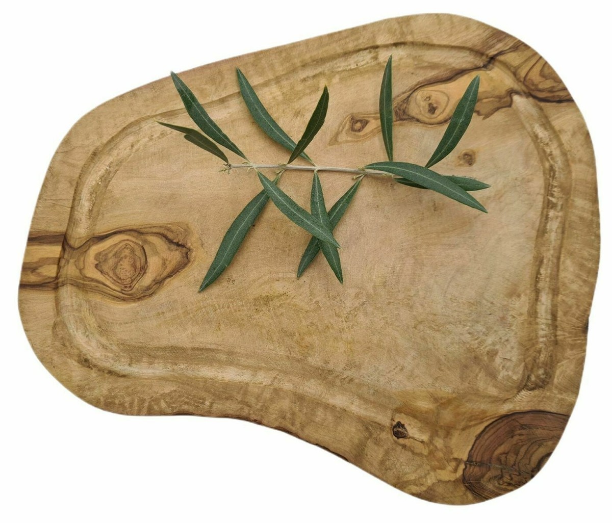 Planche à Viande En Bois D'olivier - Naturelle Rustique - Fabriquée En Tunisie (ref:6337)