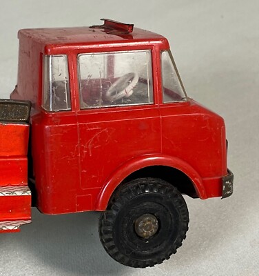 Ancien vintage jeux, jouet en tôle Joustra camion de pompier collection