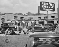 Auto Spa Service Station 1940 Photograph Automobiles Washington DC 8x10 Print