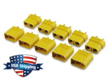 5 Pairs XT90 Bullet Connector Male/Female For RC LiPO Battery - 4.5mm Bullet