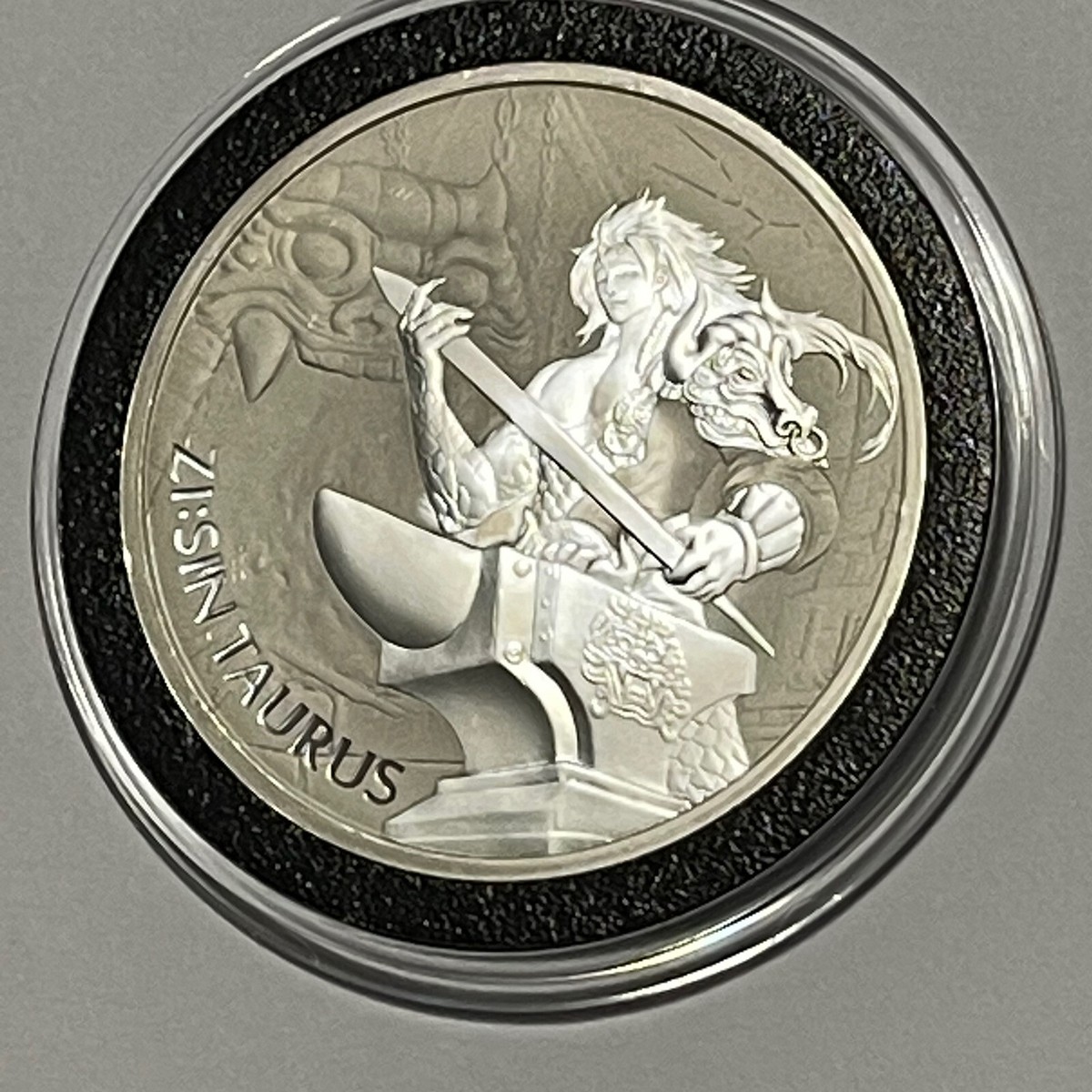2021 ZI:SIN TAURUS Korea KOMSCO Round Coin 1 Troy Oz .999 Fine