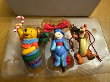 Set of 3 Pooh, Eeyore and Tigger Disney Christmas Ornaments