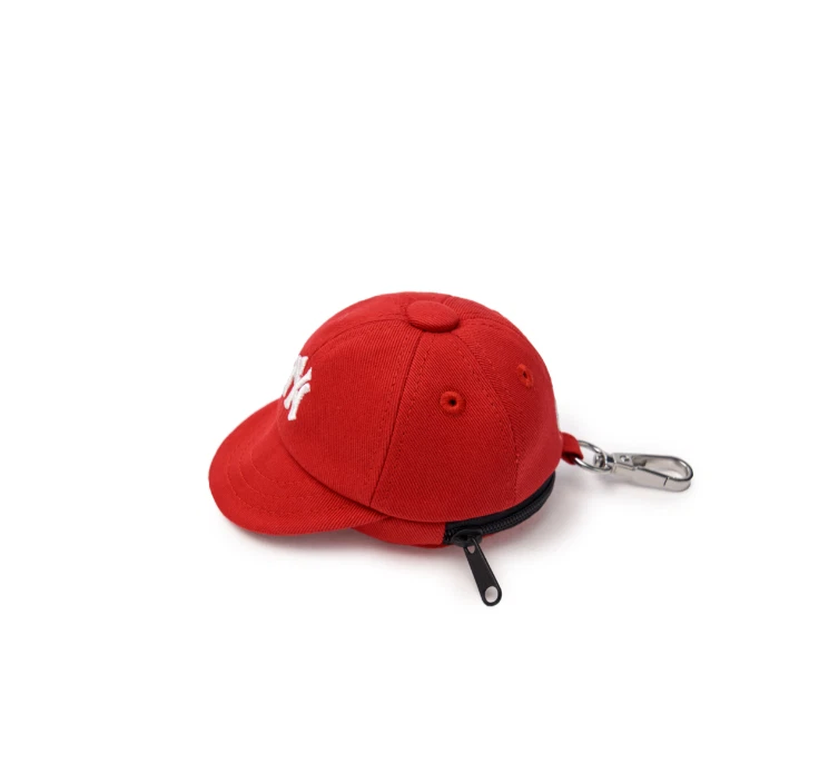 MLB KOREA Basic Ball Cap Pouch Keyring New York Yankees, Red - Image 2 of 4