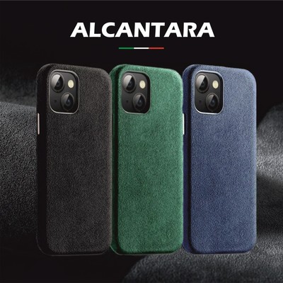 Apple IPhone Alcantara Leder Case Hülle 11 12 13 14 pro Max Mini +Displayglas