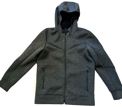 NINTH HALL LINED HOODIE JACKET GREY BLACK LINING  SIZE LARGE ZIP LIGHTLY WORN
