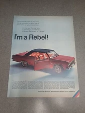 Rambler Classic Rebel American Motors Vintage Print Ad 1966 10x13 