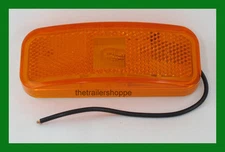 Amber Incandescent Clearance Side Marker Lights Trailer 4 X 1-1/2" Surface Mount