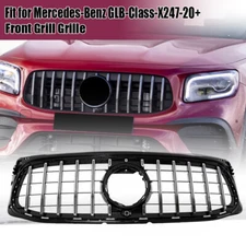 Gloss Black GT Style Front Hood Grille For Mercedes Benz GLB X247 GLB250 2020+