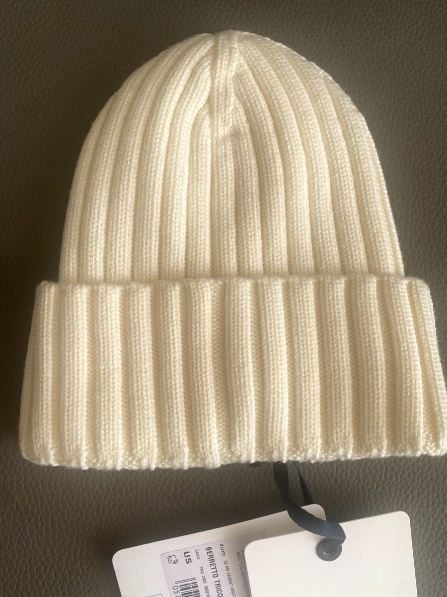 NWT MONCLER wool beanie HAT to wear w/ski jacket one sz fits
