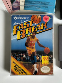 Magic Johnson's Fast Break (Nintendo NES 1990) Box Game Inserts w/Protector Case
