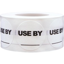 InStockLabels Dissolvable Use By Labels, 1 Inch Round, 500 Stickers