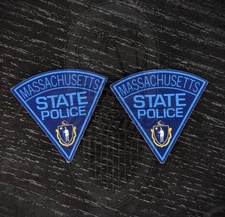 X2 Massachusetts State Police Small 1.5” Sticker Decal Sheriff Fraternal MA MSP