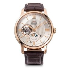 ORIENT Classic Semi Skeleton Sun & Moon Mechanical Watch RN-AS0002S Men's