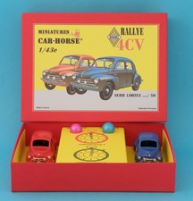 Rare coffret Car-Horse Renault 4cv 4 cv rallye de billes style Dinky cij jrd