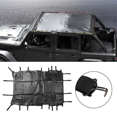 1x Schwarzes Auto-Bikini-Verdeck für Jeep Wrangler JL Unlimited 4-Türer 2018-23