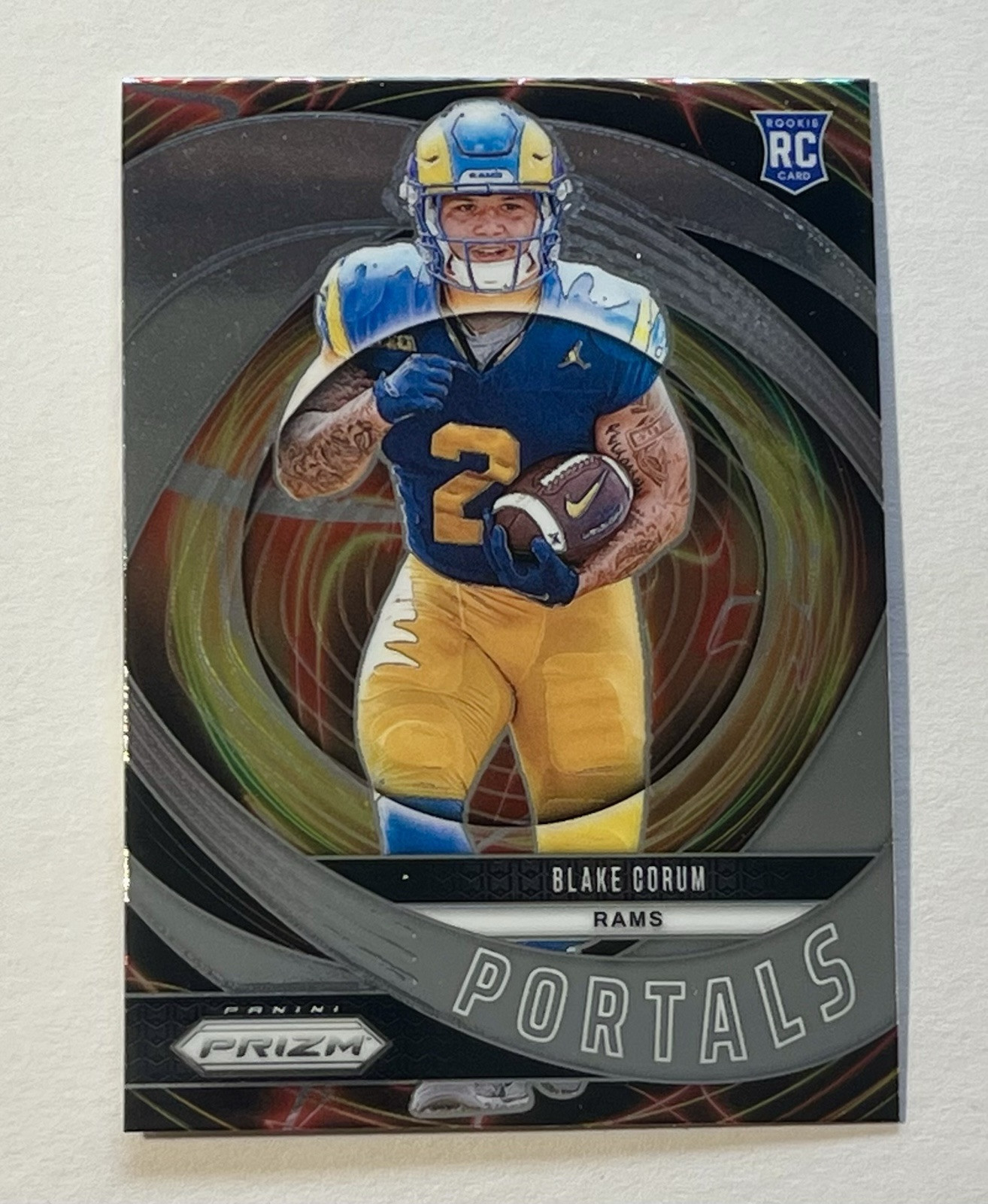 2024 Panini Prizm Blake Corum Portals RC #8 Los Angeles Rams