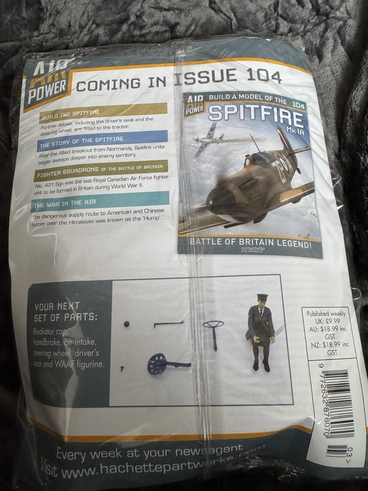 Issue 103-BUILD A MODEL OF THE SPITFIRE Mk 1A -HACHETTE - Brand new and sealed - Image 2 of 2
