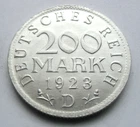 (226) WEIMAR REPUBLIC  -  200 MARK  -  1923 D