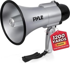 Portable Megaphone Speaker Siren Bullhorn - Compact Battery Operated 30W Power