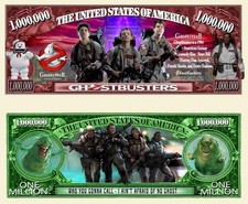 50 Pack Ghostbusters Funny Money Collectible Novelty 1 Million Dollar Bills