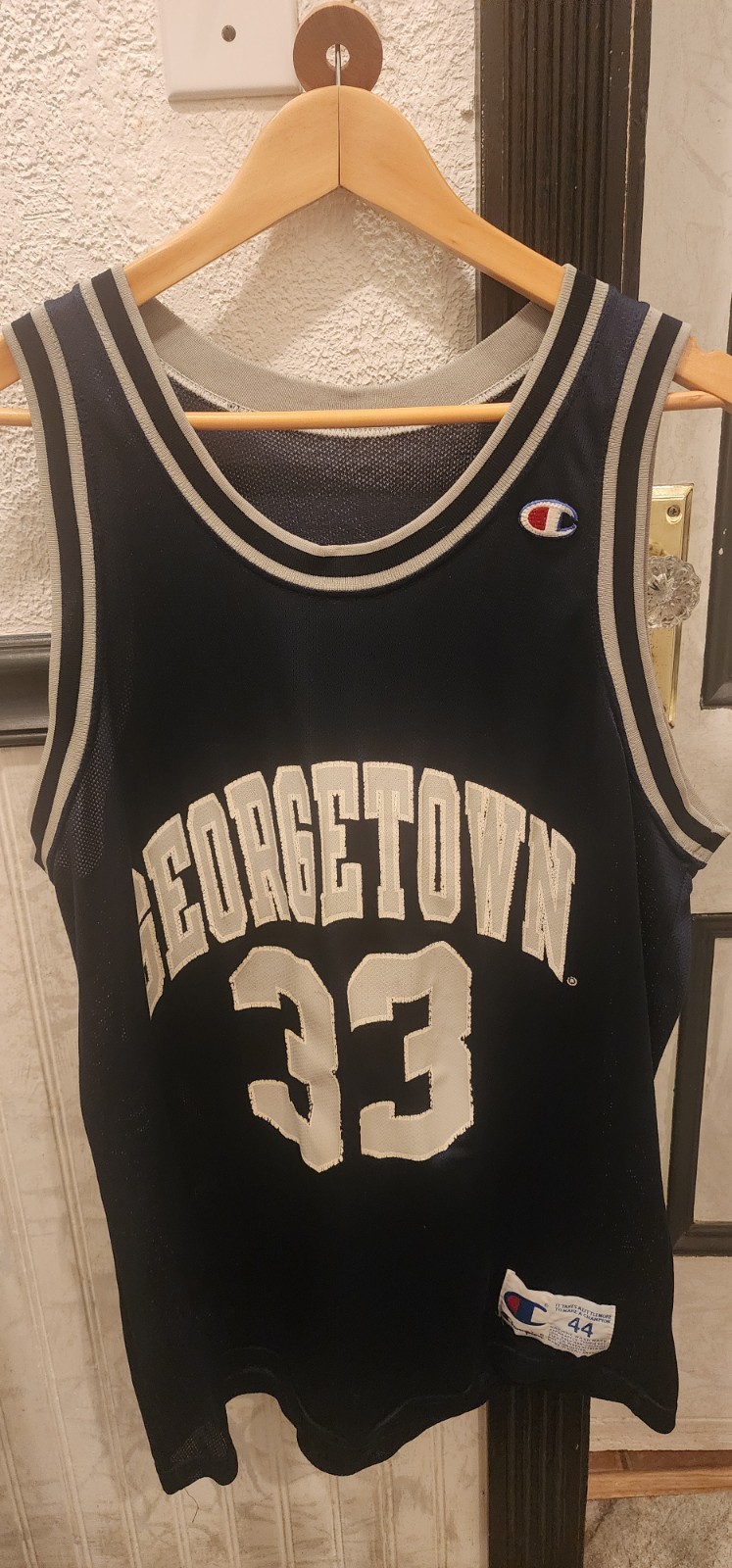 VTG NCAA Champion Georgetown Hoyas 33 Jersey 44 Patrick Ewing Alonzo Mourning