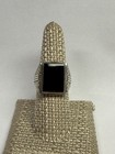 Sterling Silver And Black Onyx Mens / women Ring Size 9.5 — photo 1