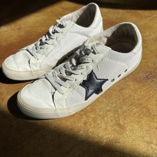 SHU SHOP Pilar Slip On Lace Up Sneakers White Sz 6.5
