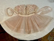 Vintage Girls Toddler Party Dress Pink Dotted Swiss Attached Petticoat 1956 Sz 2