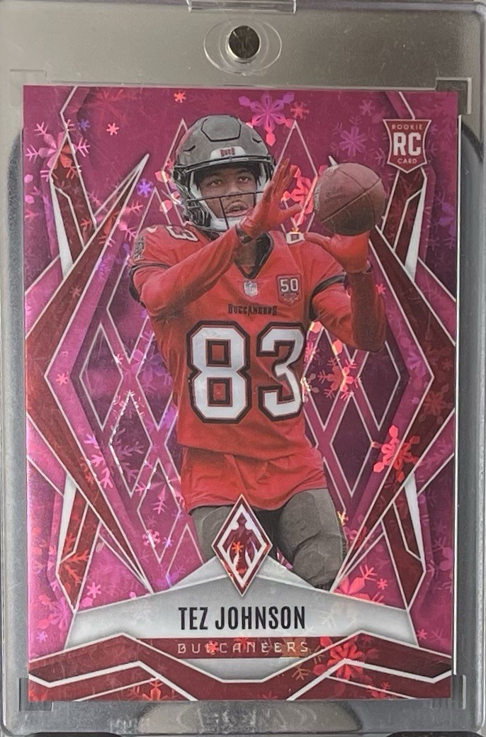 2025 Panini Phoenix - Rookies Tez Johnson #166 Pink Winter /299 (RC)