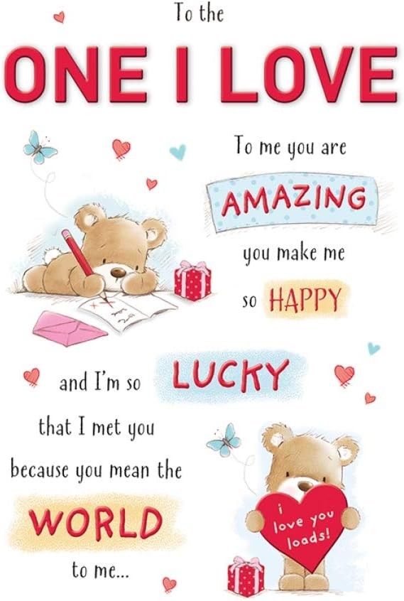 To The One I Love Birthday Card. 23x15cm (9x6 Inches)