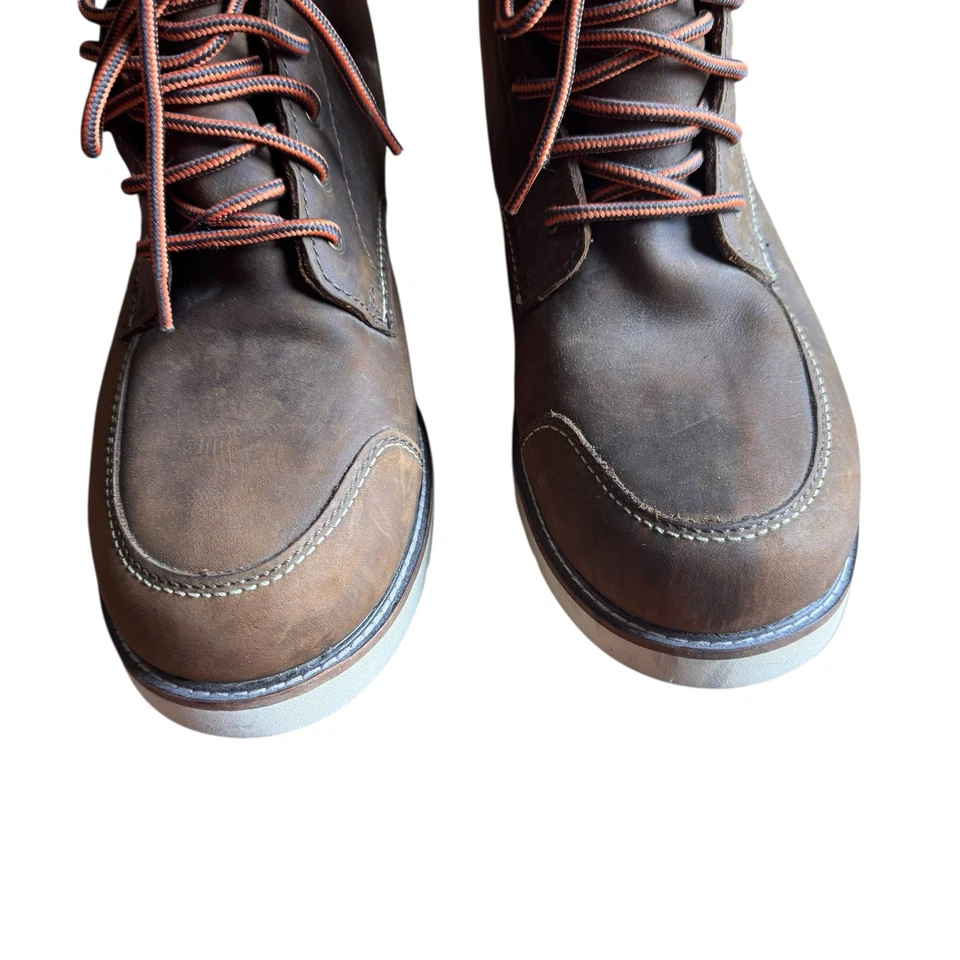 Fly Racing Tradesman Boots Size 9 Leather Vibram Sole Motorcycle Gear Brown Used - Image 4 of 4