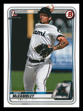 2020 1st Bowman Draft Zach McCambley  Miami Marlins #BD-112 Centered Mint