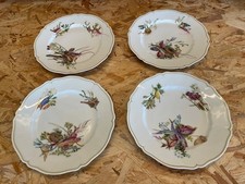 Lot de 4 assiettes plates Limoges Haviland Calanque poissons Lot#1 Comme neuf