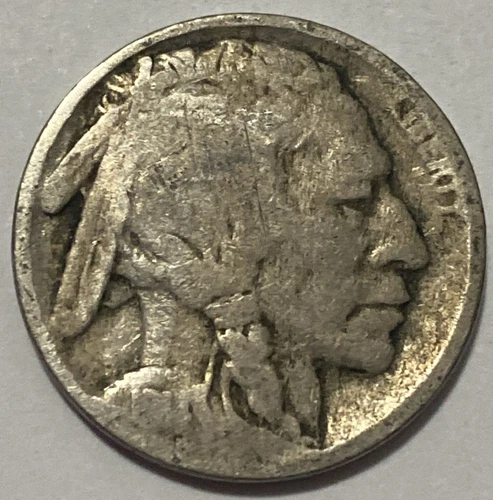 1914 - Buffalo Nickel - Better Date - Partial Date Exact Coin Imaged #BF81