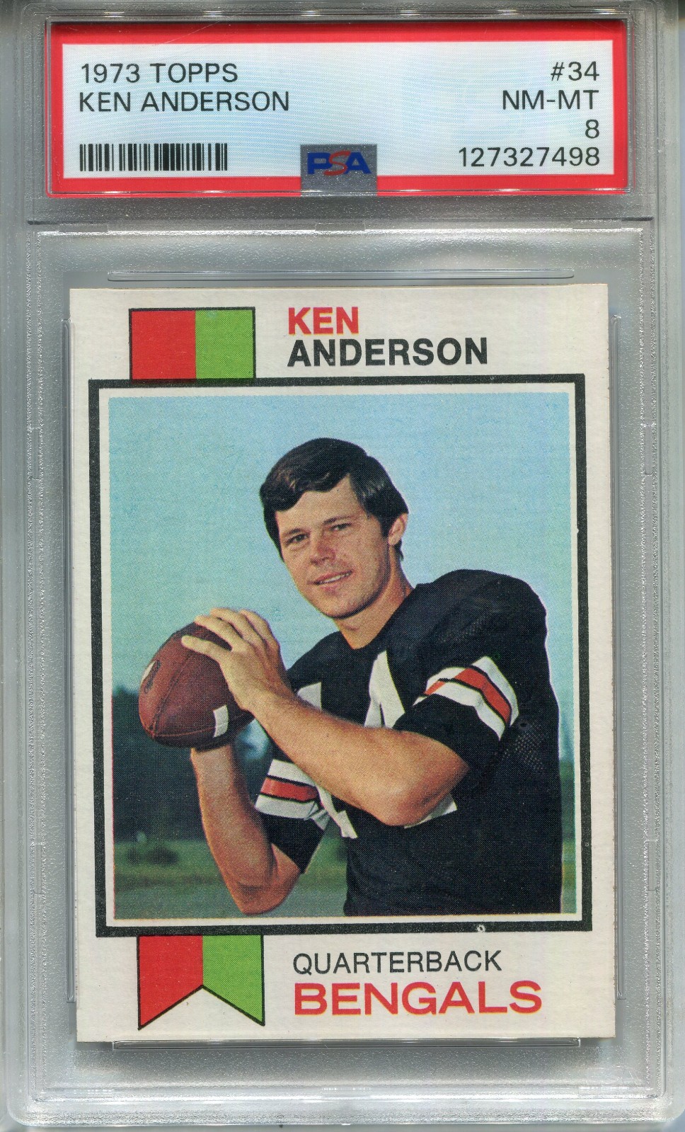 1973 Topps #34 Ken Anderson Rookie PSA 8 NM-MT Cincinnati Bengals
