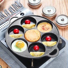Eggs Pot Efficient Kitchen Frying Pan 7 Hole Omelette Pan Pie Cookware AU