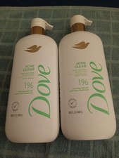 2 Dove Acne Clear Body Wash W/1 Salicylic Acid-Birch Cucumber 18.5oz B031