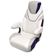 Wieland Motion Boat Bolster Helm Seat 126881 | Inifnity White/Blue
