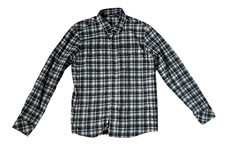 Arcteryx Gryson Flannel Snap Shirt Mens Large Gray Black Plaid