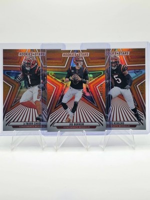 Joe Burrow, Ja'Marr Chase, Tee Higgins Orange /249 Lot 2024 Rookies & Stars