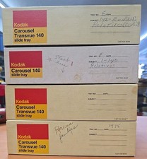 4 Vintage Kodak Carousel Slide Trays 140 Each Transvue