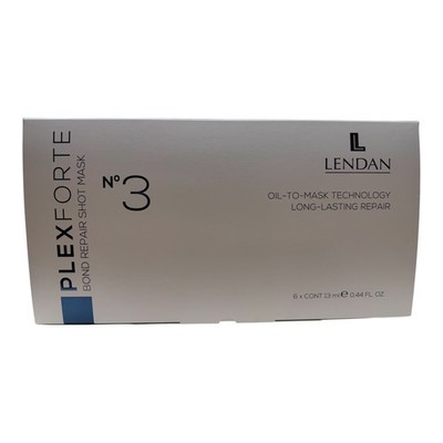 Lendan PlexForte No.3 Instant Hair Repair Mask Shot for Damaged Hair, 6 Ampoules