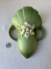 Roseville Gardenia Green 1950's Mid Century Modern Art Pottery Wall Pocket 666-8