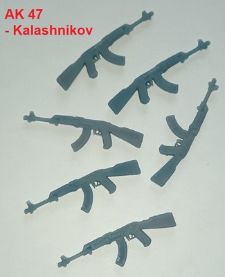 Lot De 6 Fusils D'assaut Playmobil - Kalachnikov AK-47 - Neufs - Pour Customiser Tes Figurines