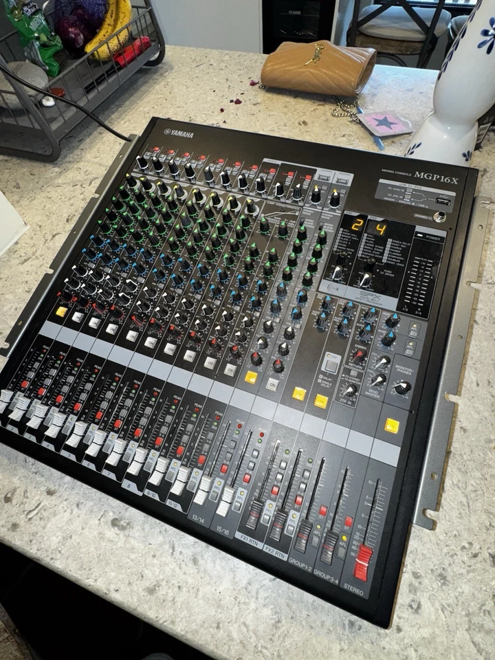 Yamaha MGP16X 16-Channel Mixer w/ Adapter Test Completed Working - Image 2 of 4