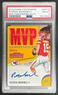 Patrick Mahomes II 2018 Panini Contenders MVP Auto 21/25 PSA 8
