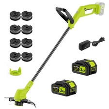 21V String Trimmer Cordless with 2x3.0Ah Battery and Charger, 12 Inch Battery...