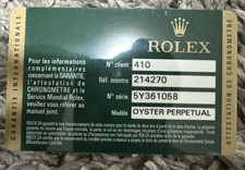 VINTAGE ORIGINALE ROLEX 214270 Explorer watch card 410 2014' 260220001y1A