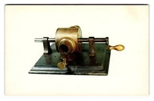Vintage Thomas Edison Tin Foil Phonograph Postcard 1877 Invention